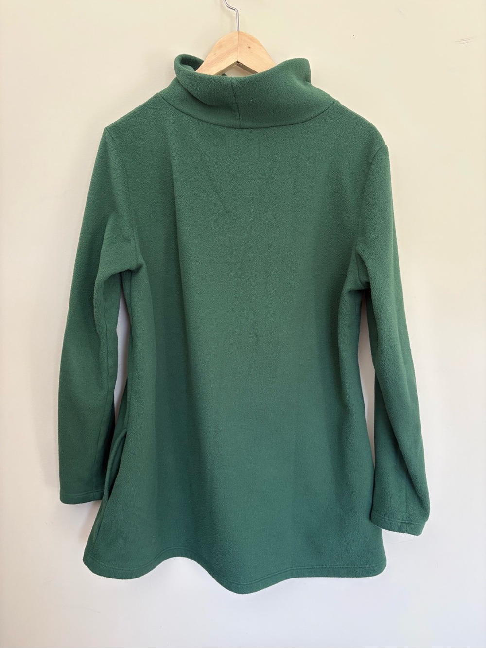 Dudley Stephens Cobble Hill Turtleneck Pullover Green Fleece Size XL